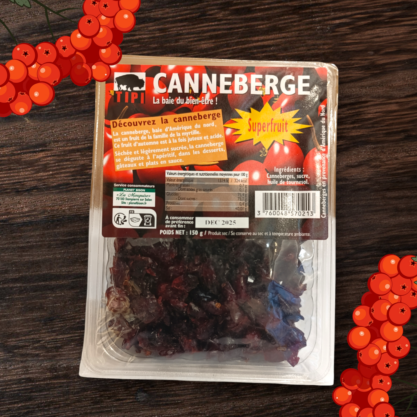 Canneberges Séchées 150g