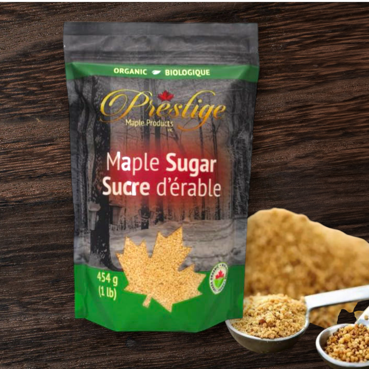 Sucre d'érable fin Bio 454g