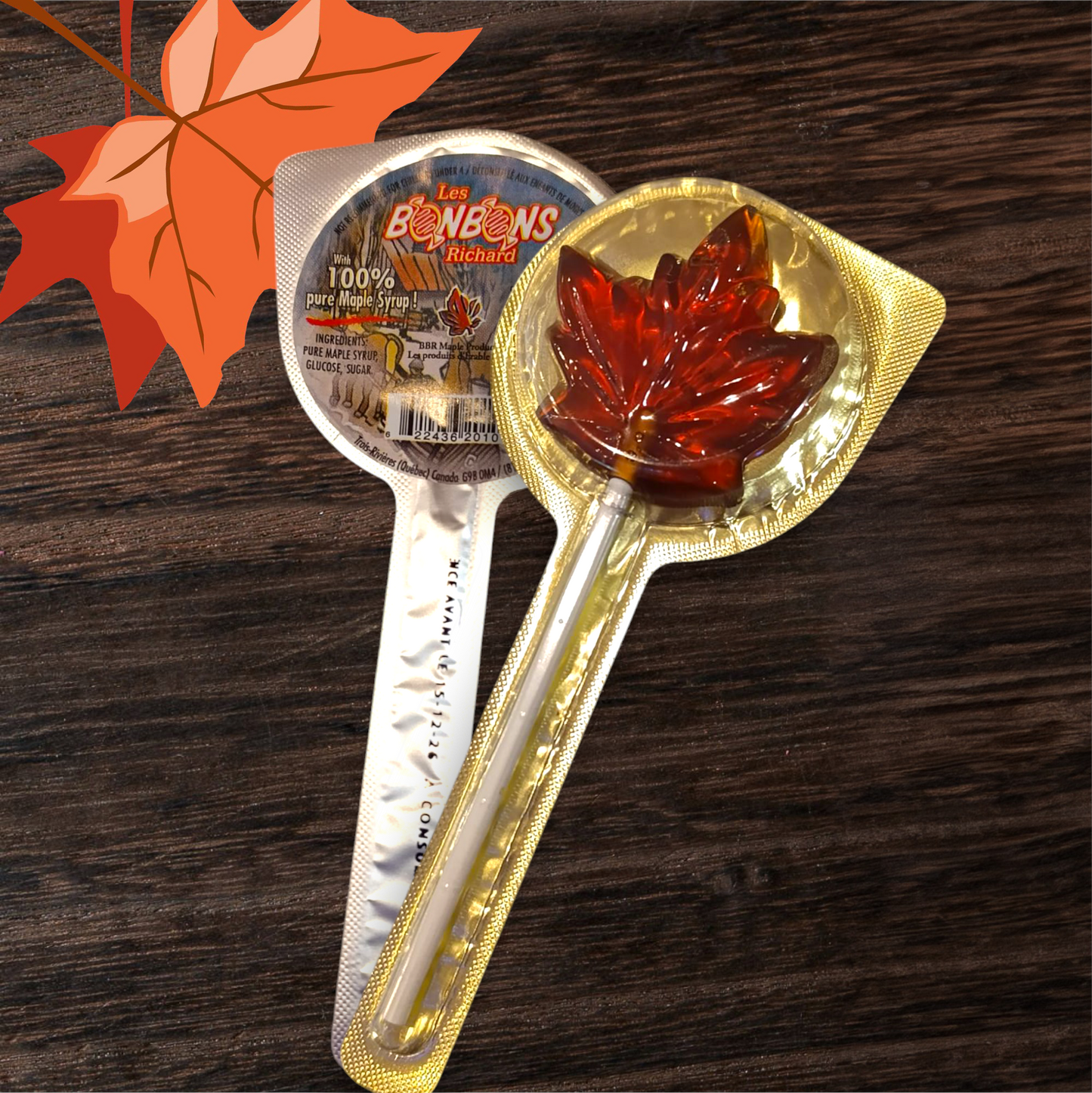 Sucette sirop d'érable