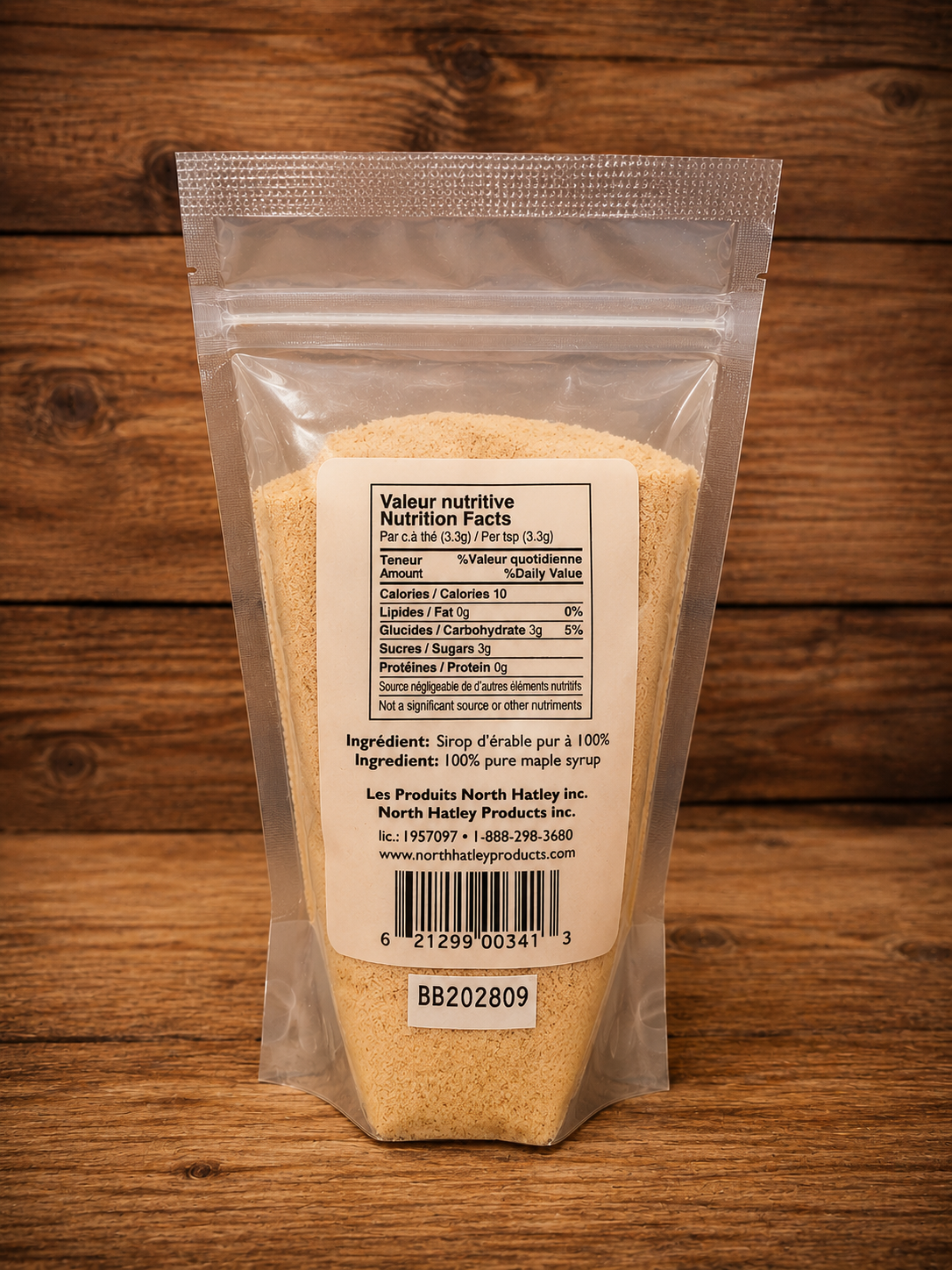 Sucre d'érable fin Bio 250g