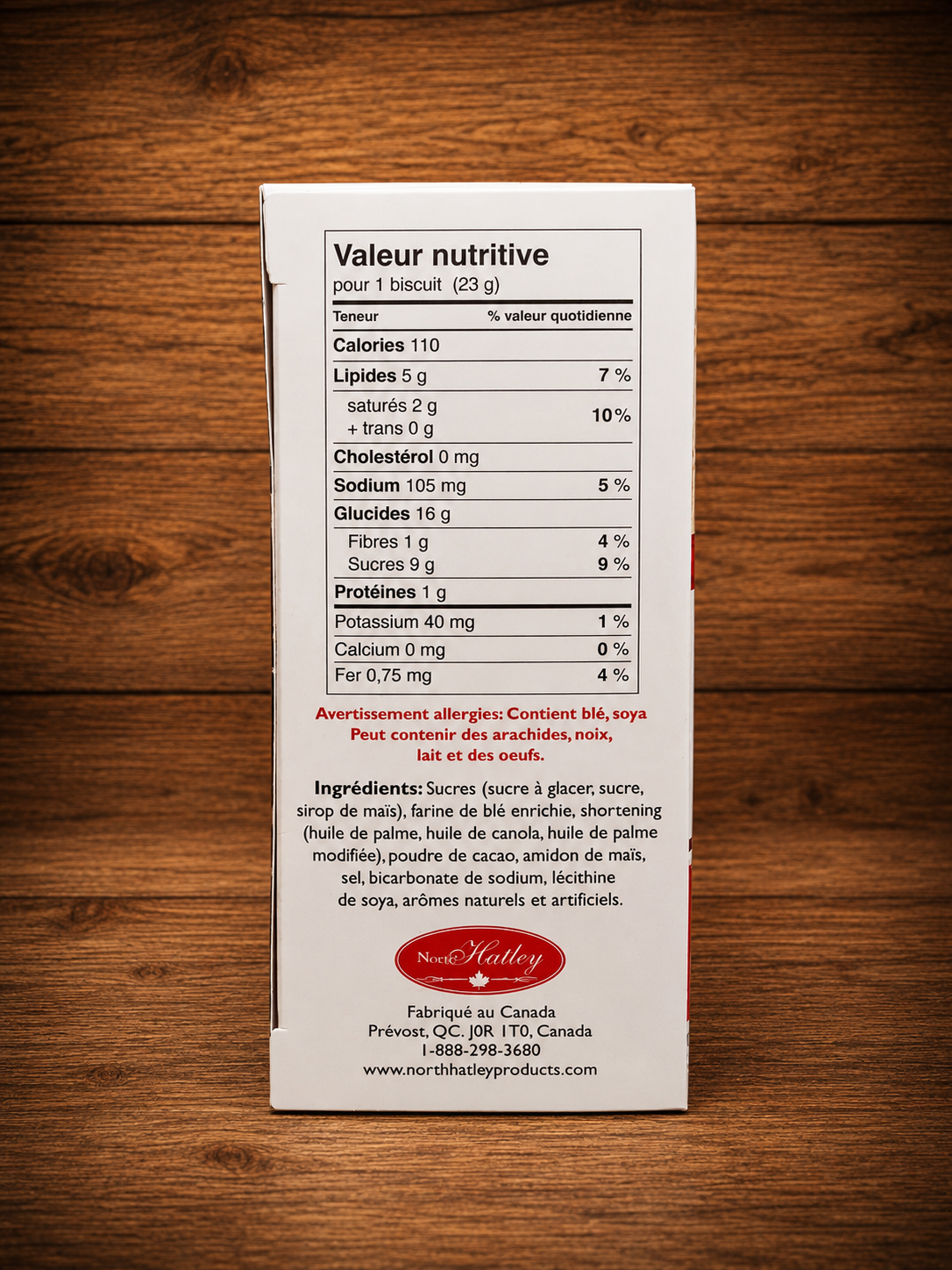 Biscuits chocolat à la crème d'érable 400g