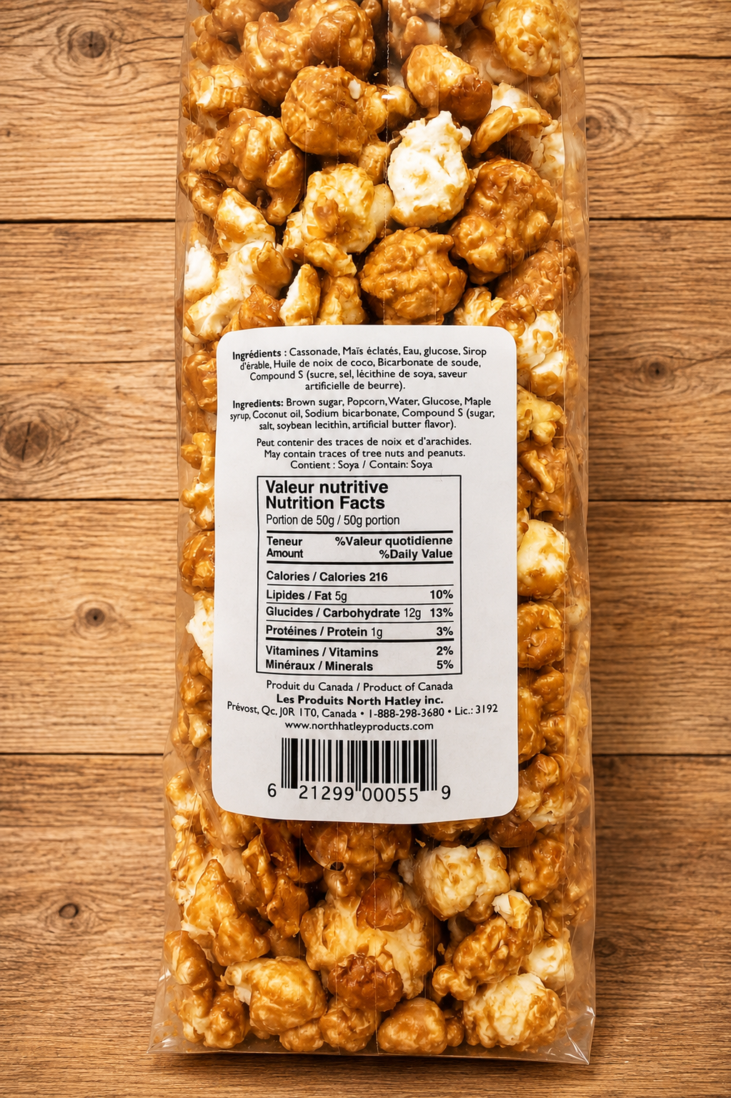 Popcorn au Sirop d'érable 125g
