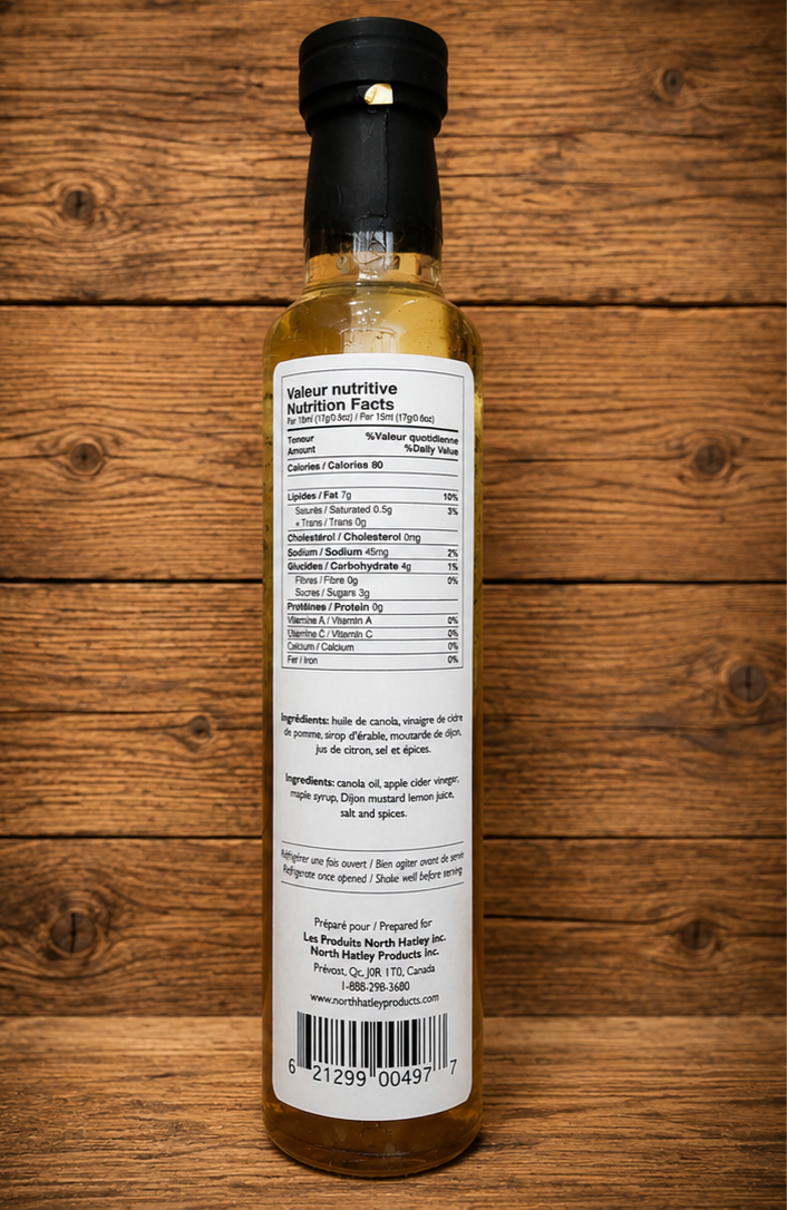 Vinaigrette à l'érable 250ml